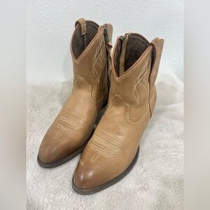 Tan Leather Western Boots